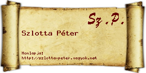 Szlotta Péter névjegykártya